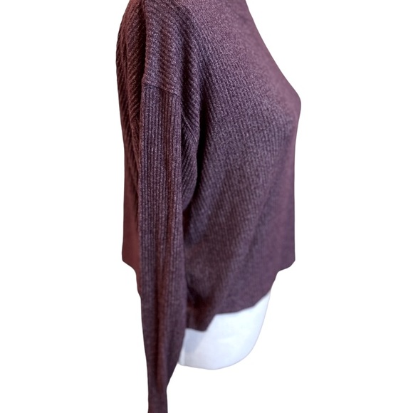 Victoria’s Secret Pink women’s top size XS Heathered Burgundy oversized - Picture 3 of 11